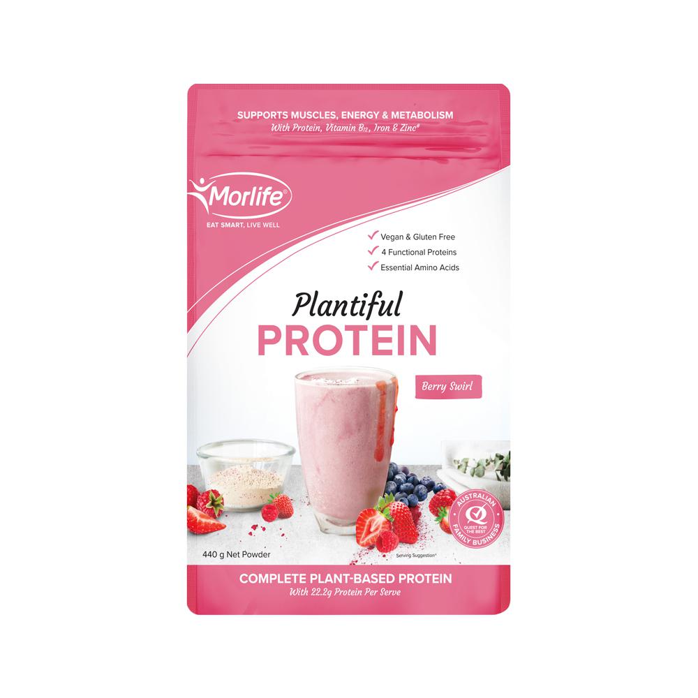 Morlife Plantiful Protein Berry Swirl 440g