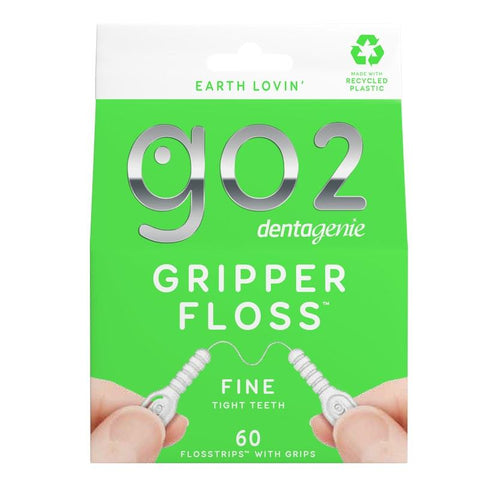 GO2 Dentagenie Gripper Fine Flosstrips with Grips 60pk