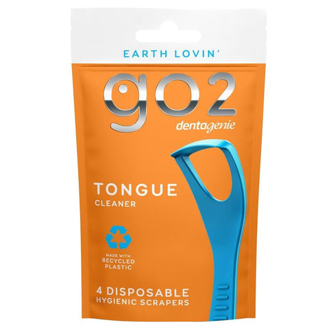 GO2 Dentagenie Tongue Cleaner Travel Pack 4Pack
