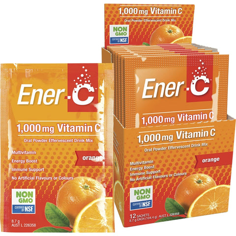 MARTIN & PLEASANCE Ener-C 1000mg Vitamin C Drink Mix Orange Sachets 12