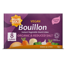 Marigold Health Foods Stock Cubes Low Salt Purple 72g 8pk (Pack of 12)