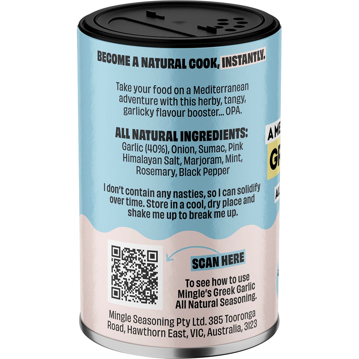 Mingle Greek Garlic All Natural Seasoning 5x45g