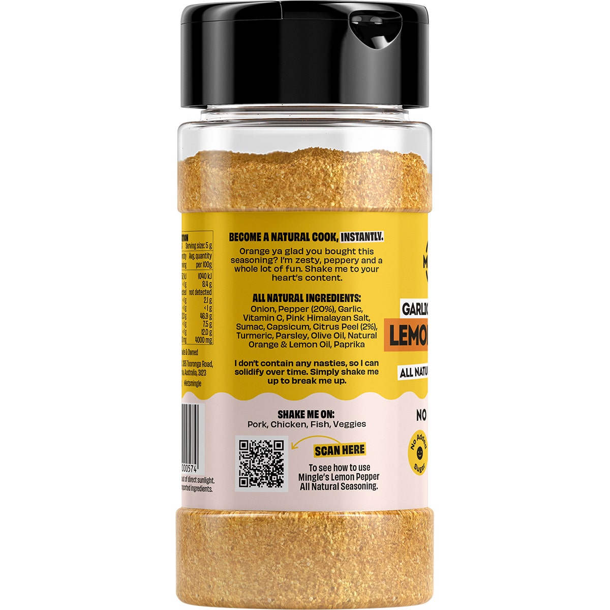 Mingle Lemon Pepper All Natural Seasoning 130g