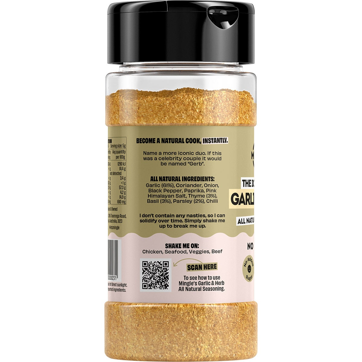 Mingle Garlic & Herb All Natural Seasoning 130g