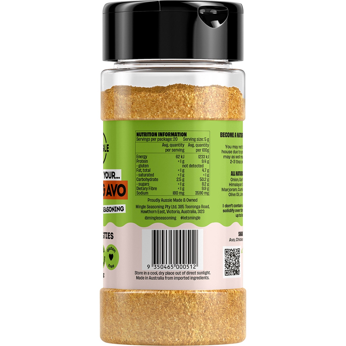 Mingle Guac & Avo All Natural Seasoning 100g