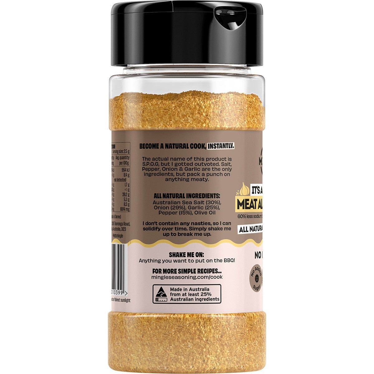 Mingle Meat All Rounder All Natural Seasoned Salt 140g