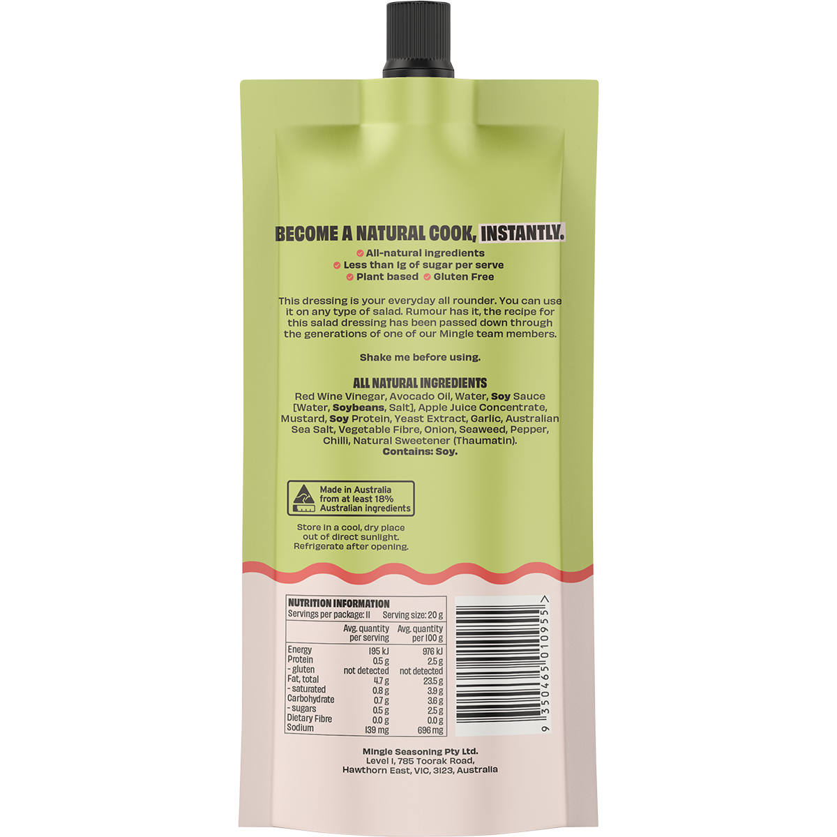 Mingle Everything All Natural Salad Dressing 220g x 8 Pack
