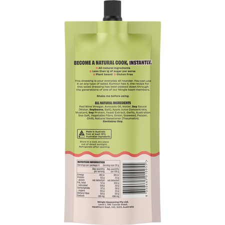 Mingle Everything All Natural Salad Dressing 220g x 8 Pack