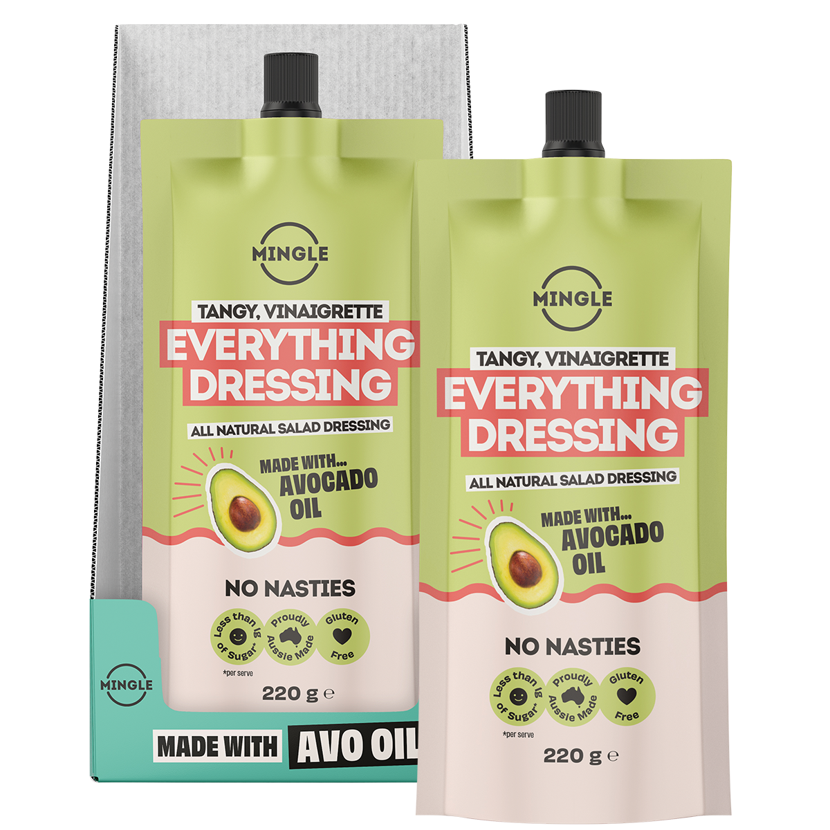 Mingle Everything All Natural Salad Dressing 220g x 8 Pack