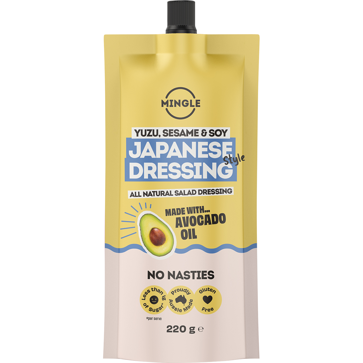 Mingle Japanese Style All Natural Salad Dressing 220g x 8 Pack