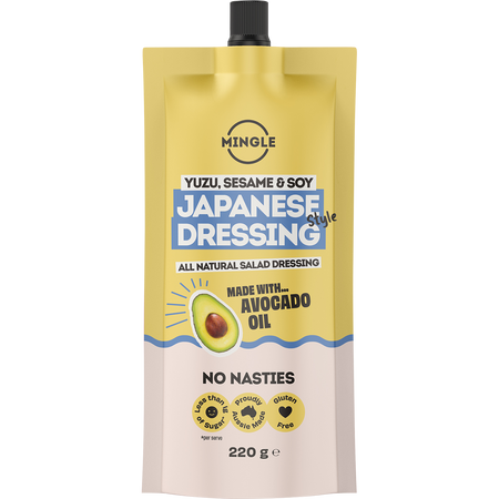 Mingle Japanese Style All Natural Salad Dressing 220g x 8 Pack