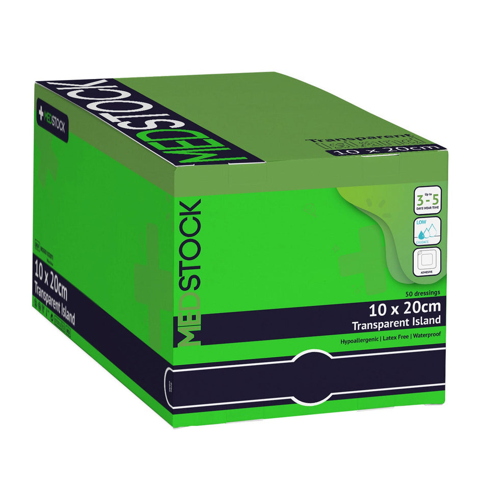 Medstock Transparent Island Dressing 10 X 20cm 50PK