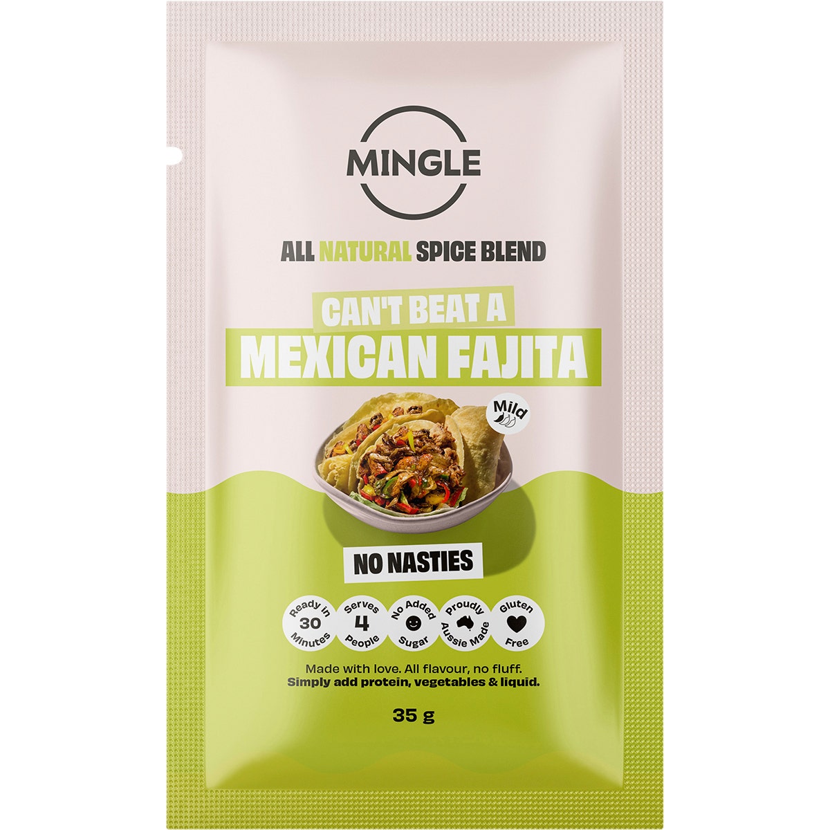 MINGLE Mexican Fajita All Natural Recipe Base 12x35g