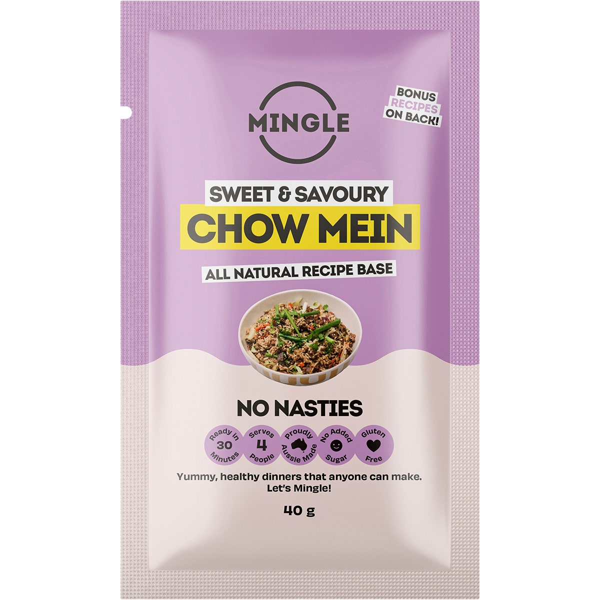 Mingle Chow Mein All Natural Recipe Base 12x40g