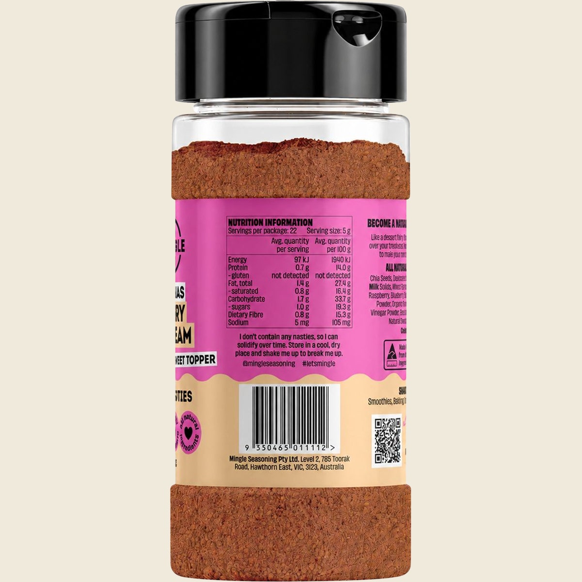 Mingle Shonas Berry & Cream All Natural Sweet Topper 110g