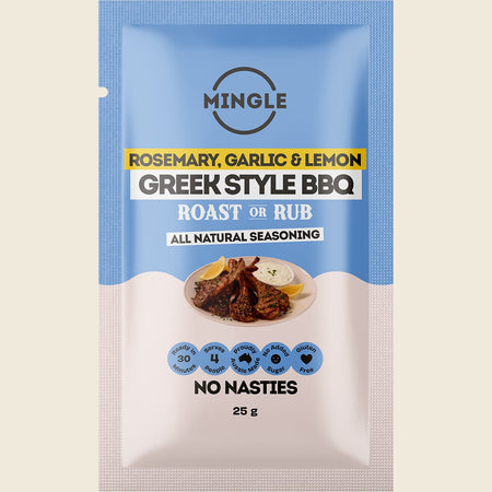 Mingle Greek Style Roast or Rub All Natural Seasoning 12x25g