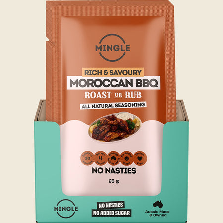 Mingle Moroccan BBQ Roast or Rub All Natural Seasoning 12x25g
