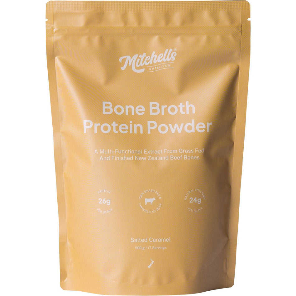 Mitchells Nutrition Bone Broth Protein Powder Salted Caramel 500g