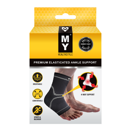 MY Premium Elasticated Ankle Support Small