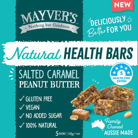 Mayver's Natural Health Bars-Salted Car 150g(Pack of 6)