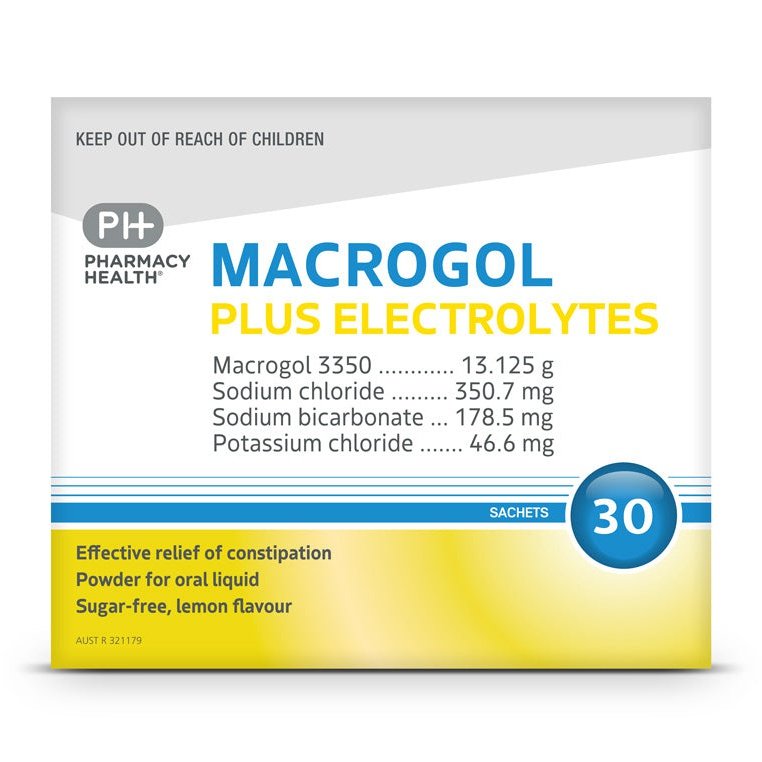 Pharmacy Health Macrogol Lemon 30 Sachets