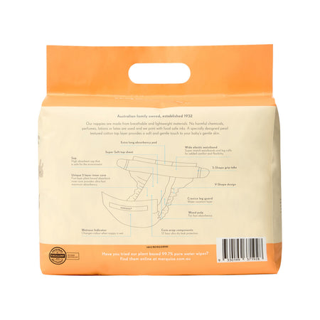 Marquise Premium Nappies 73% Plant Based Infant Size 2 4-8kg x 24 Pack