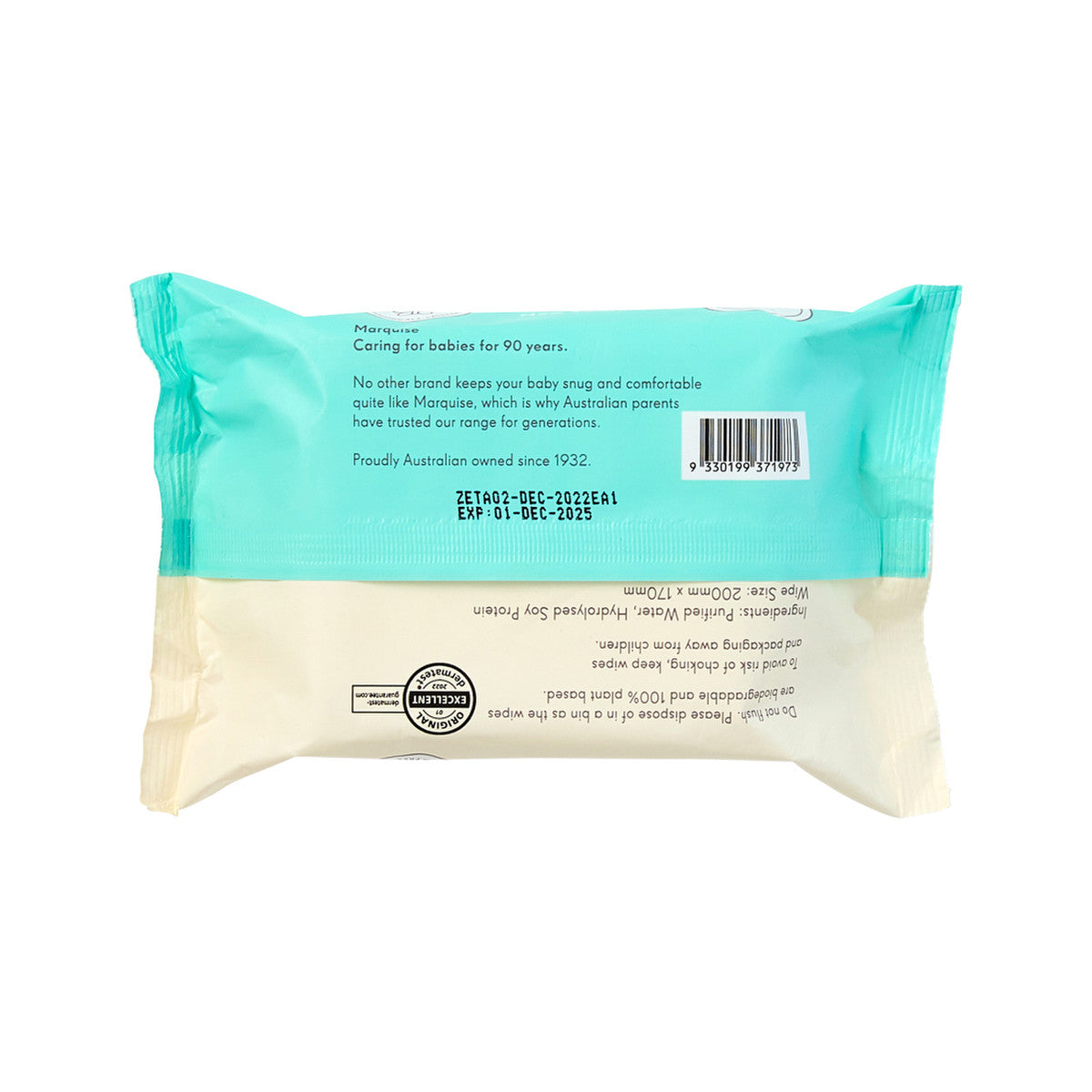 Marquise Plant Based 99.7% Pure Water Wipes Travel x 24 Pack