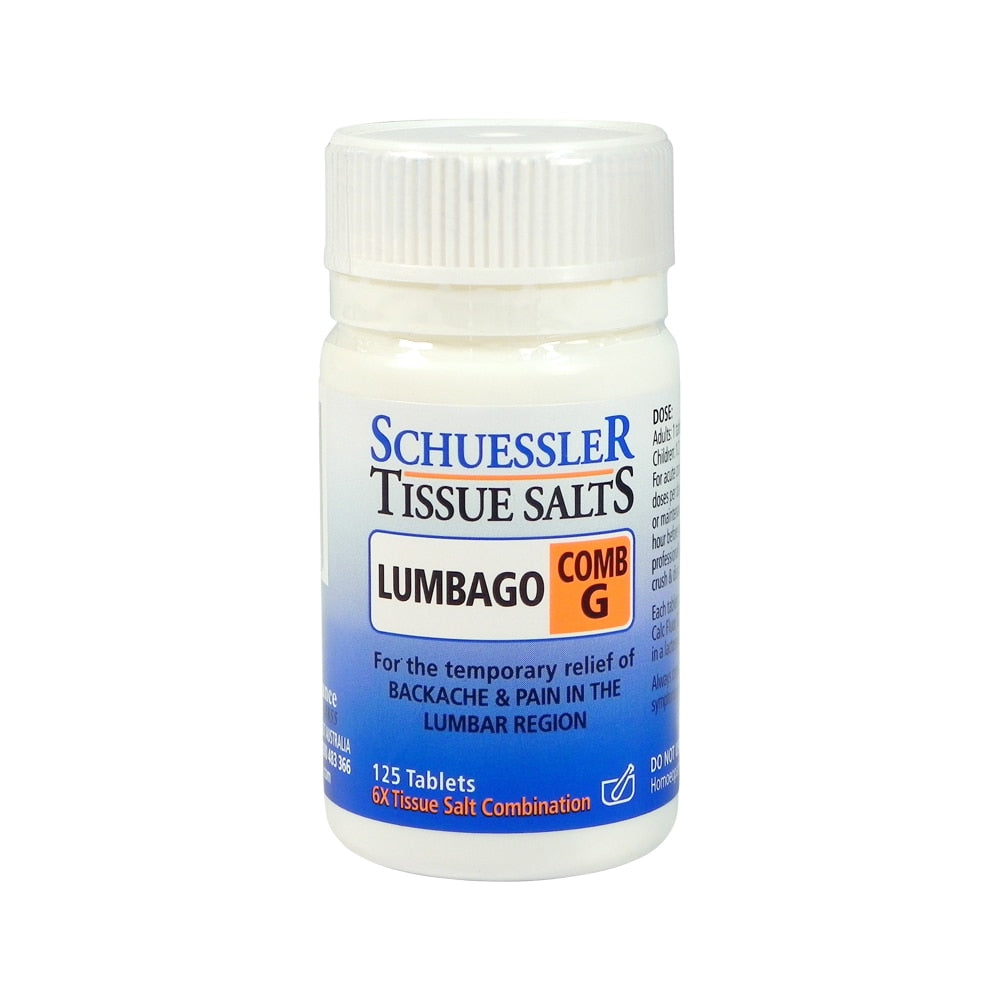Martin & Pleasance Schuessler Tissue Salts Comb G Lumbago 125t