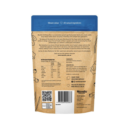 Mavella Superfoods All Things Blue Blue Spirulina & Blue Butterfly Pea Flower & Blueberries 100g