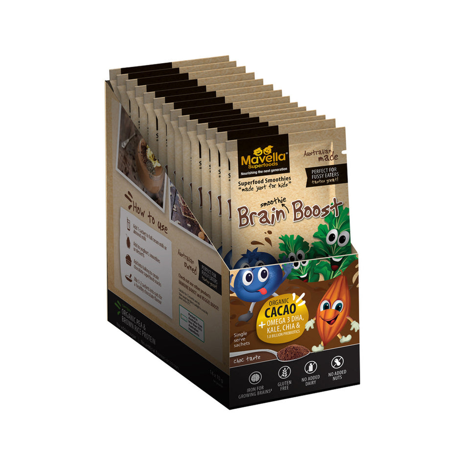 Mavella Superfoods Brain Superfood Smoothie Boost Choc Sachet 10g x 14 Pack