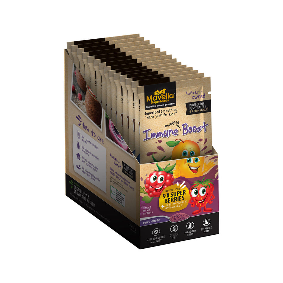 Mavella Superfoods Immune Superfood Smoothie Boost Berry Sachet 10g x 14 Pack