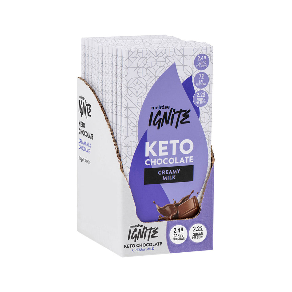 Melrose Ignite Keto Milk Chocolate 100g (Pack of 12)