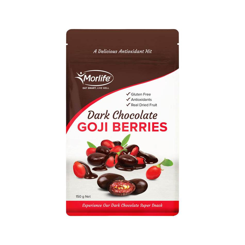 MORLIFE DARK CHOCOLATE GOGI BERRIES 125G