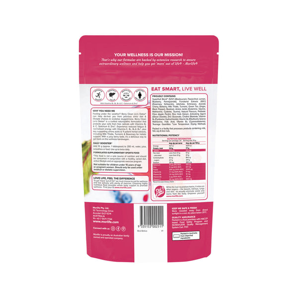 Buy Morlife Berry Clean Liv'a Detox Berry Elixir 200g Online at ...