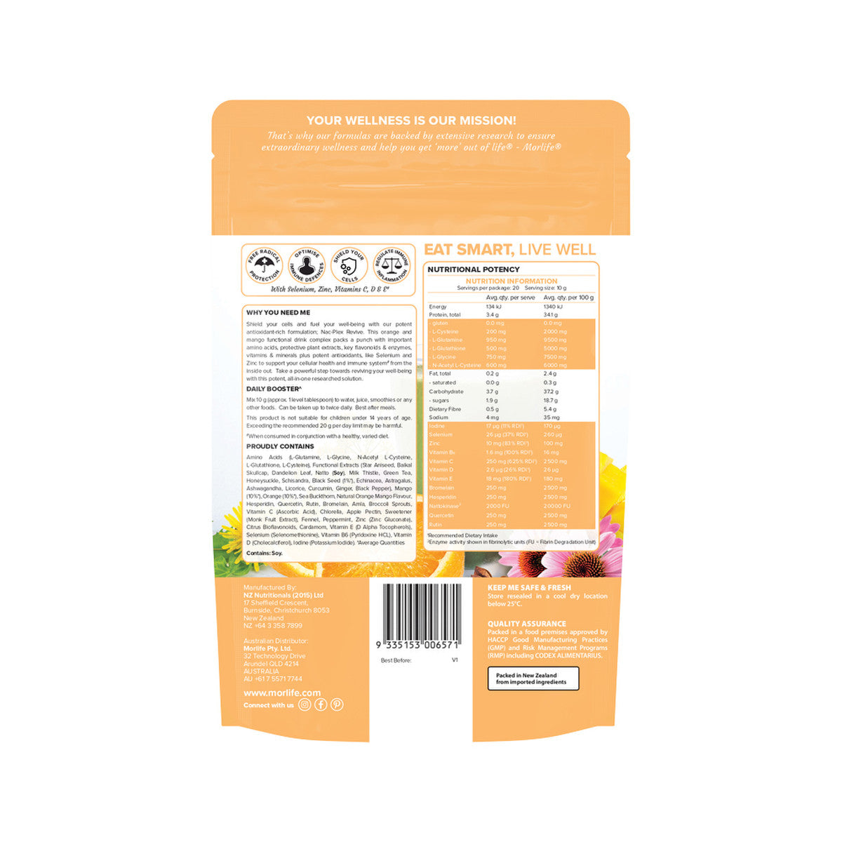 Morlife NAC-Plex Revive 200g