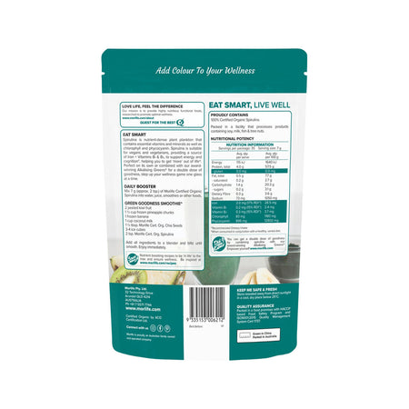 Morlife Certified Organic Spirulina Powder 250g