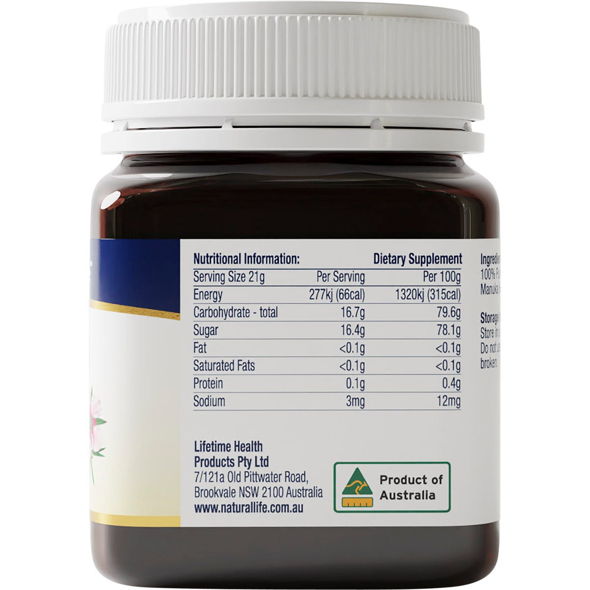 Natural Life Manuka Honey MGO 800 250g