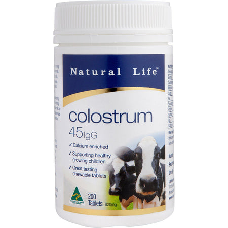 Natural Life Colostrum 45mg IgG 200 Caps