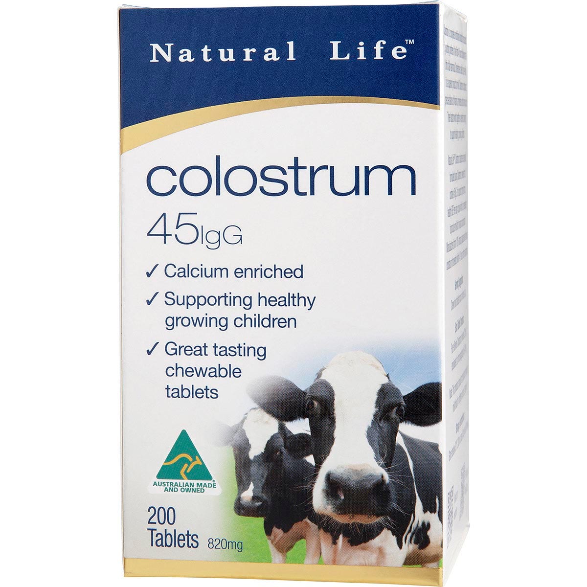 Natural Life Colostrum 45mg IgG 200 Caps