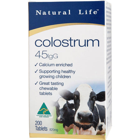 Natural Life Colostrum 45mg IgG 200 Caps
