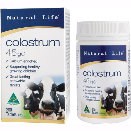 Natural Life Colostrum 45mg IgG 200 Caps