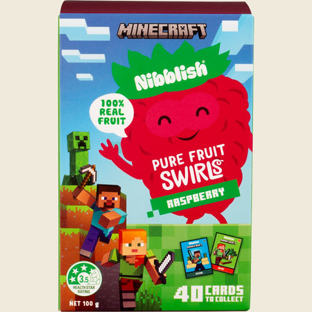 Nibblish Pure Fruit Swirls Raspberry 100g