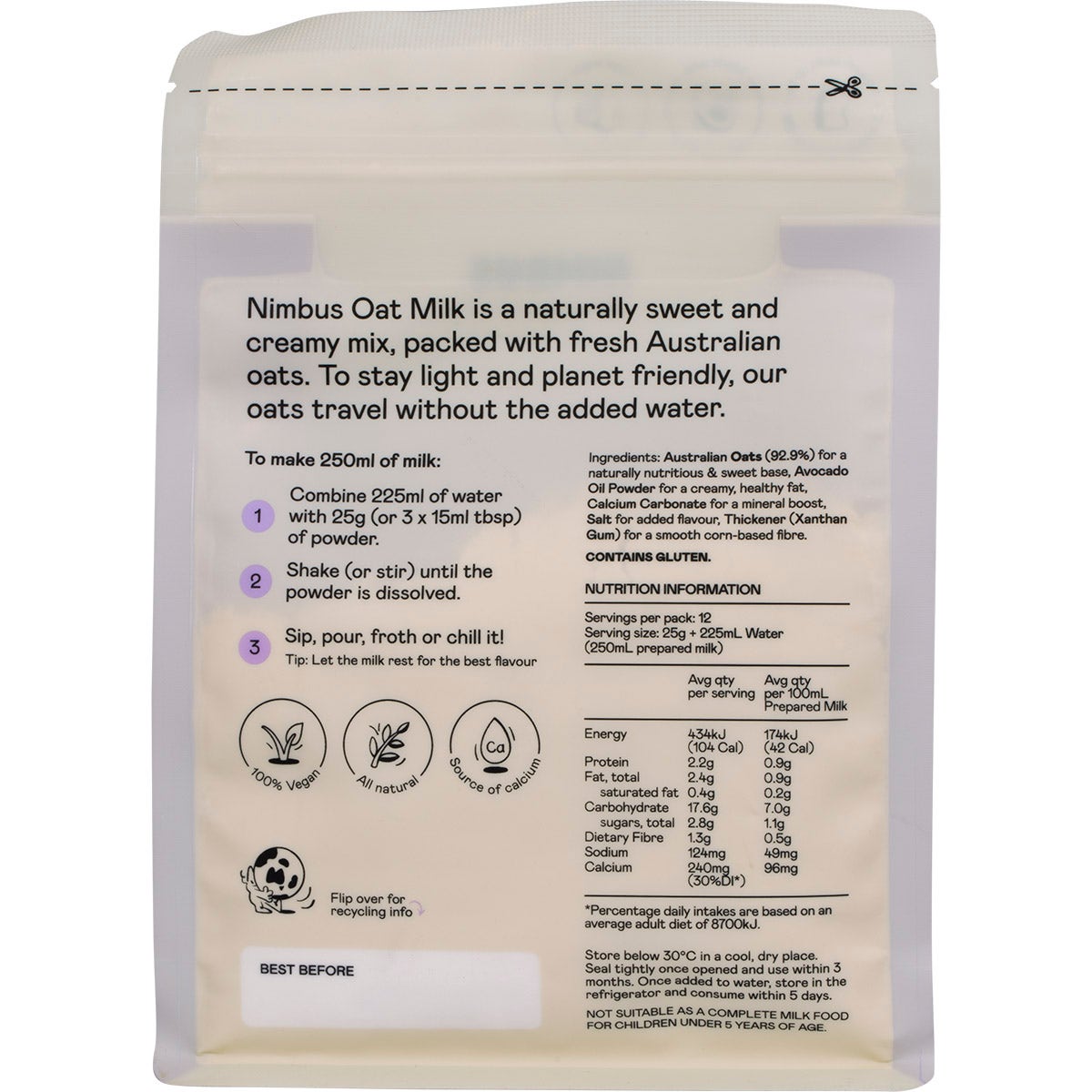 Nimbus Oat Milk Powder 300g