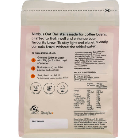 Nimbus Oat Barista Milk Powder 300g