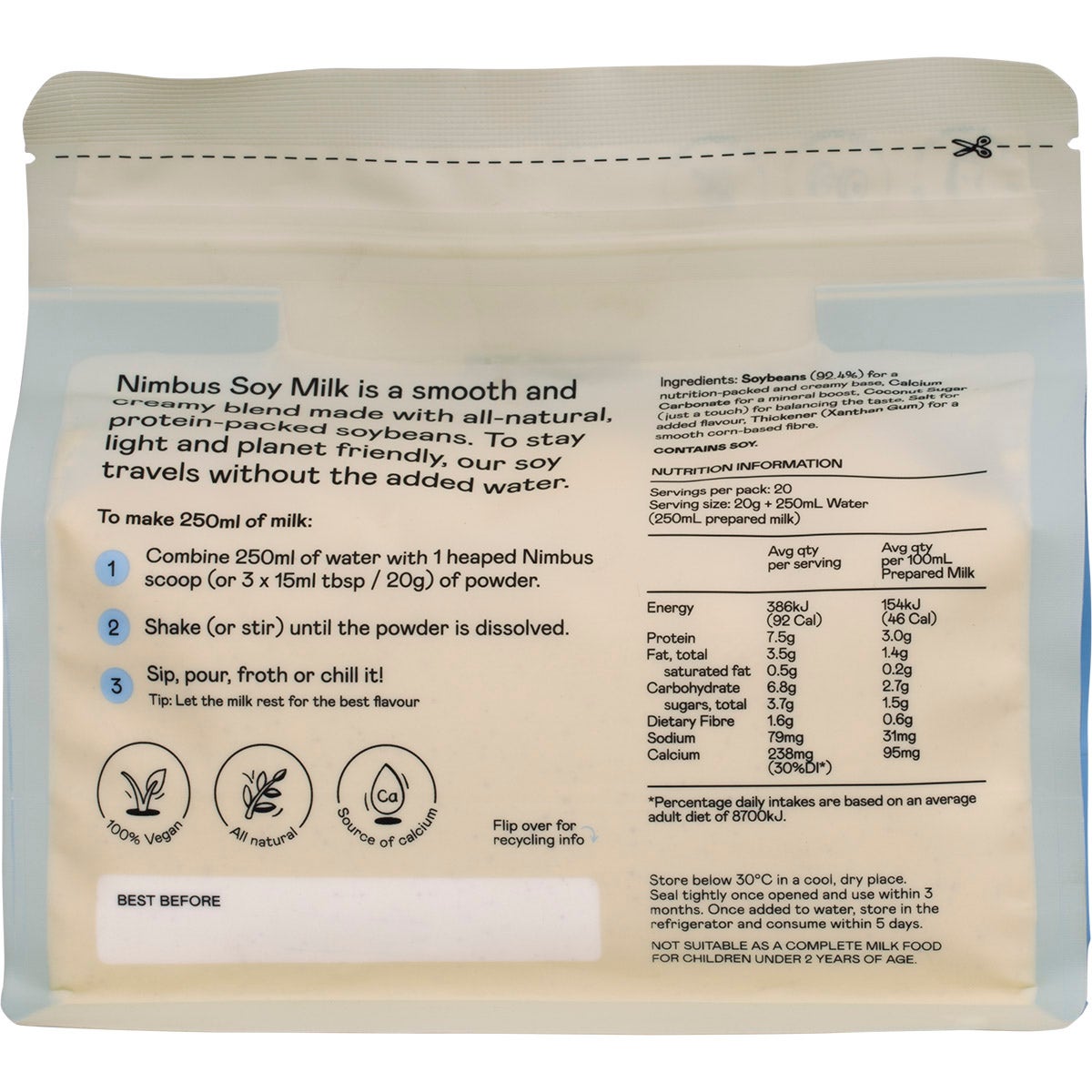 Nimbus Soy Milk Powder 400g