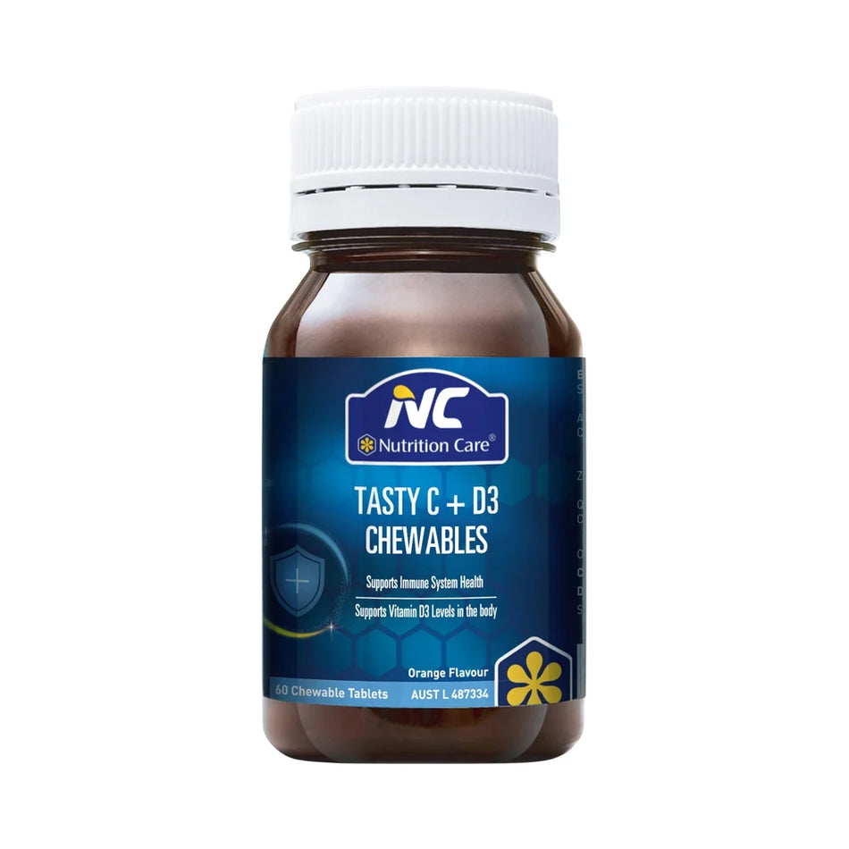 NC BY NUTRITION CARE TASTY C + D3 CHEWABLES ORANGE 60T