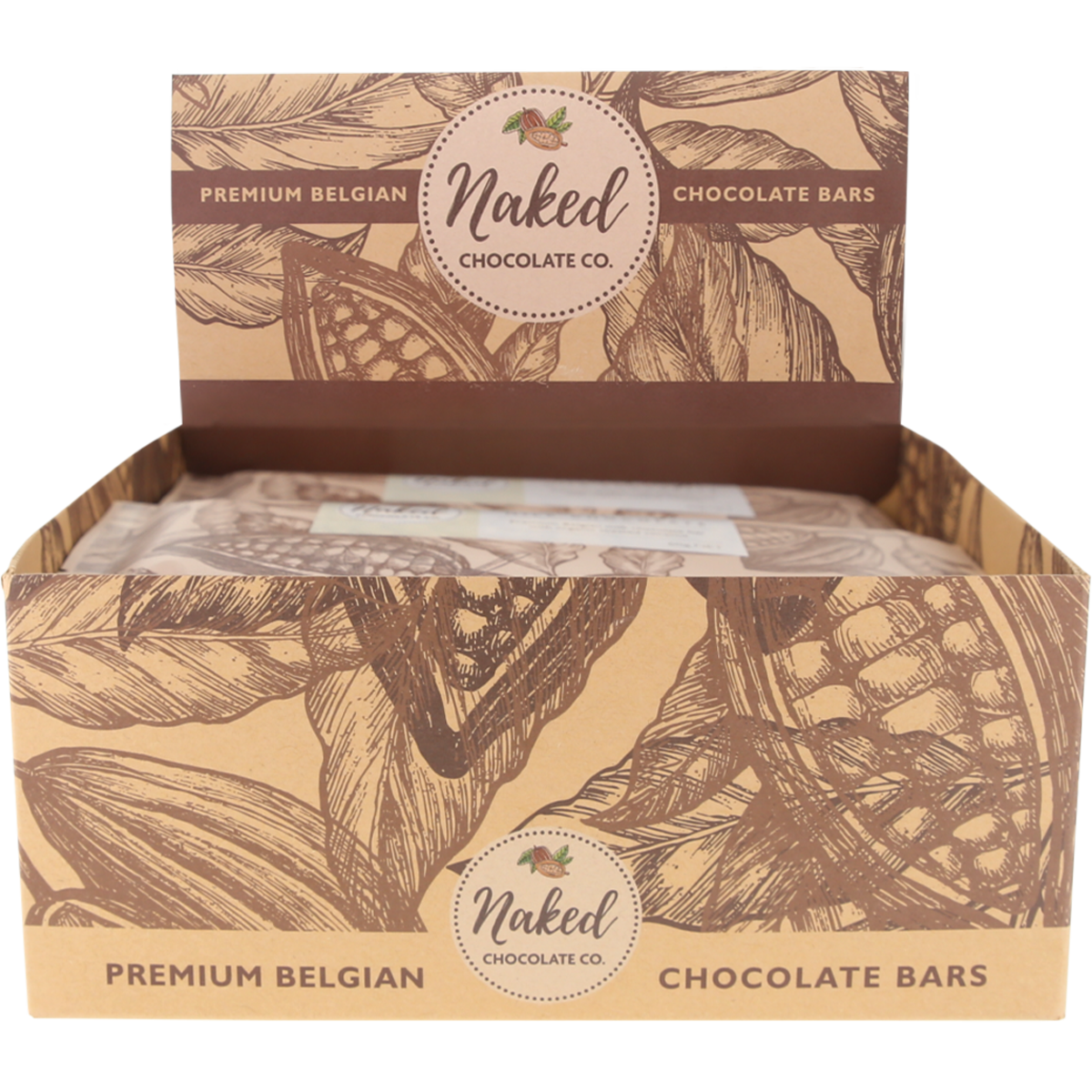 Naked Chocolate Co Milk Chocolate Bar Coconut Rough 60g x 12 Pack