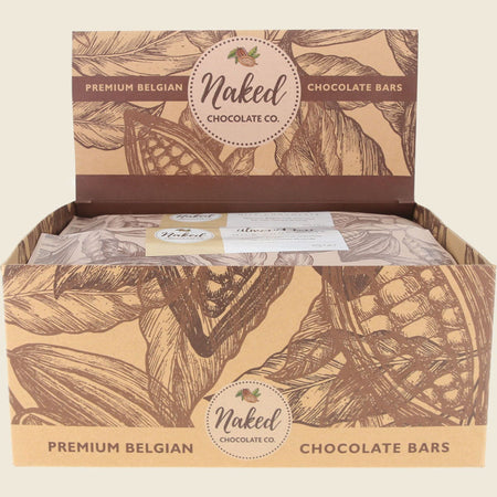 Naked Chocolate Co Milk Chocolate Bar Almond 12x60g