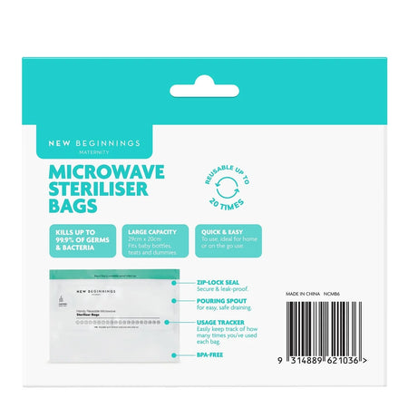 New Beginnings Microwave Steriliser Bags 6 Pack
