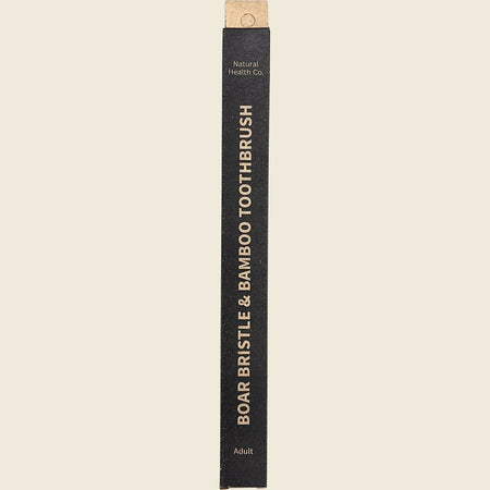 Natural Health Co Boar Bristle & Bamboo Toothbrush Adult Med-Firm 12x1pk